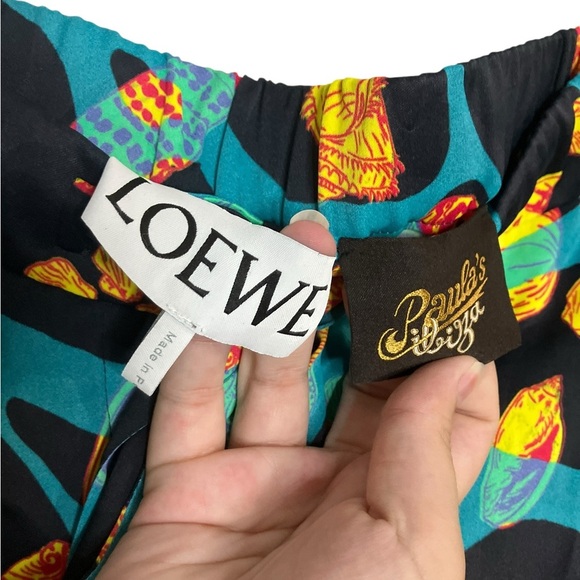 LOEWE x Paula's Ibiza Shell Print Pull-On Trousers L - Picture 8 of 11